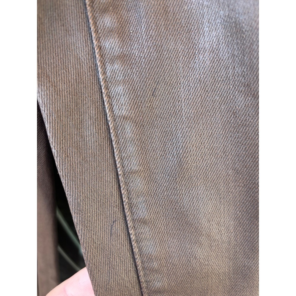 Black Label Lauren Ralph Lauren Coated Skinny Jeans Women's 6 Brown Pants - Picture 6 of 14